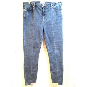 Parker Smith Boyfriend Jeans Women's 31 Stretch Denim Frayed Raw Hem Split ankle